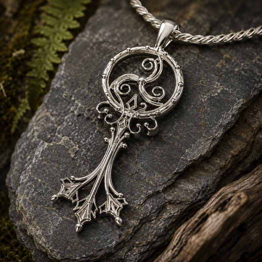 Crossroads Hekate Key | Sterling Silver Symbolic Necklace
