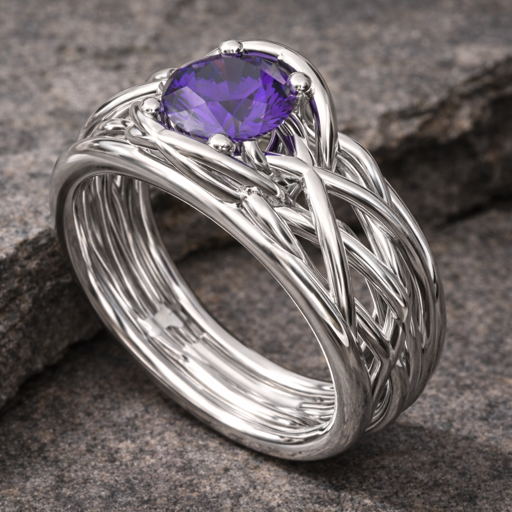 WeaveRingSterling1 - Forge & Fern Artisan Jewelry