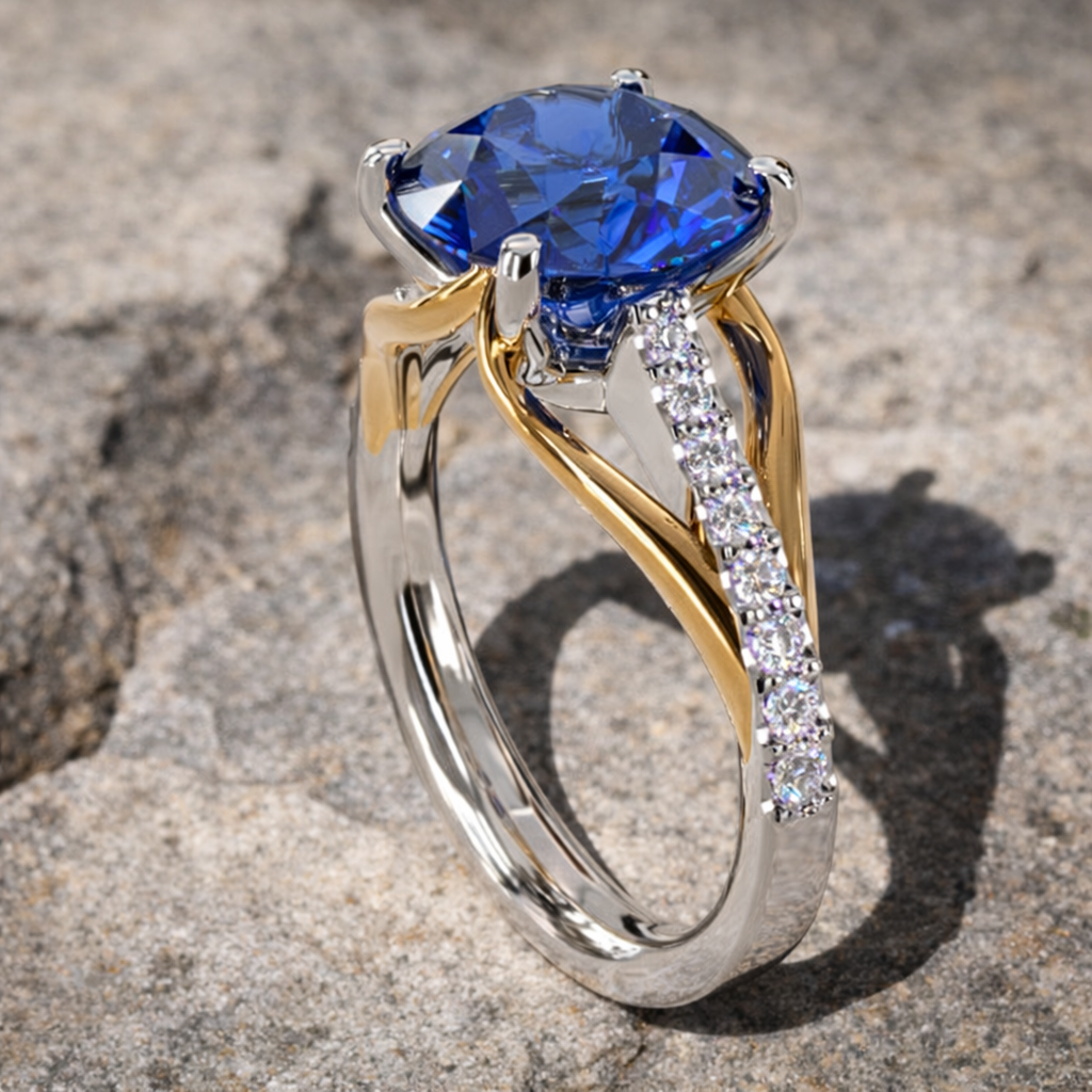 twotone14kwandroselabsaph - Forge & Fern Artisan Jewelry