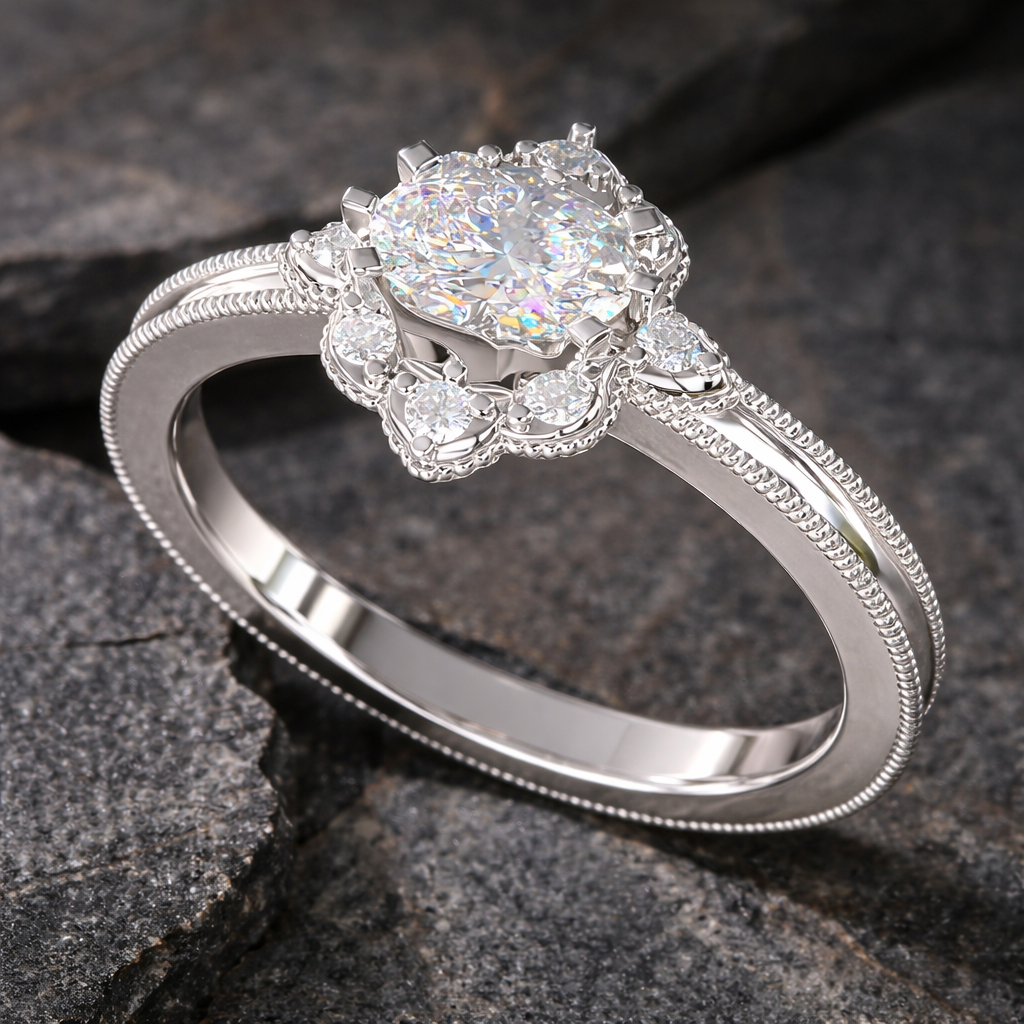 wgovaldiamondspromisring - Forge & Fern Artisan Jewelry